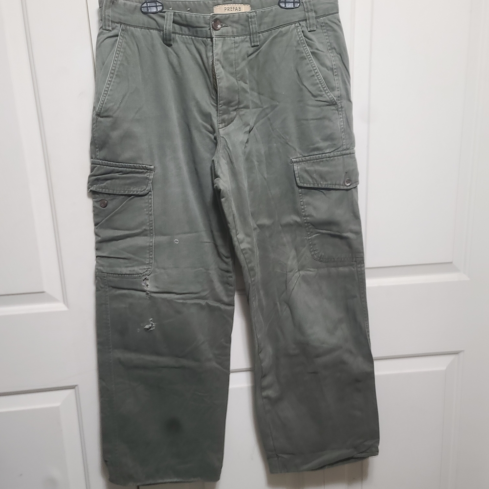 Men's Green Prebab Lined Cargo Pants